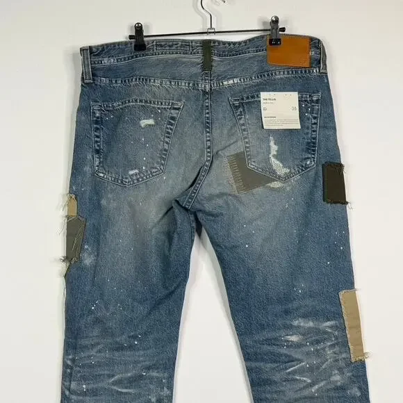 Adriano Goldschmied The Tellis Modern Slim Patched Distressed Jeans Mens 36